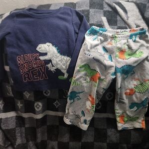Carter's Navy and Gray Dinosaur Pajama Set